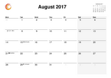 Calender August 2017