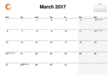 Calender March 2017