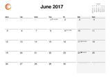 Calender June 2017