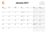 Calender January 2017