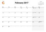 Calender February 2017